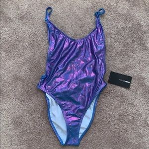 Metallic One- Piece Swimsuit